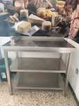 Bancada inox para corte de bacalhau