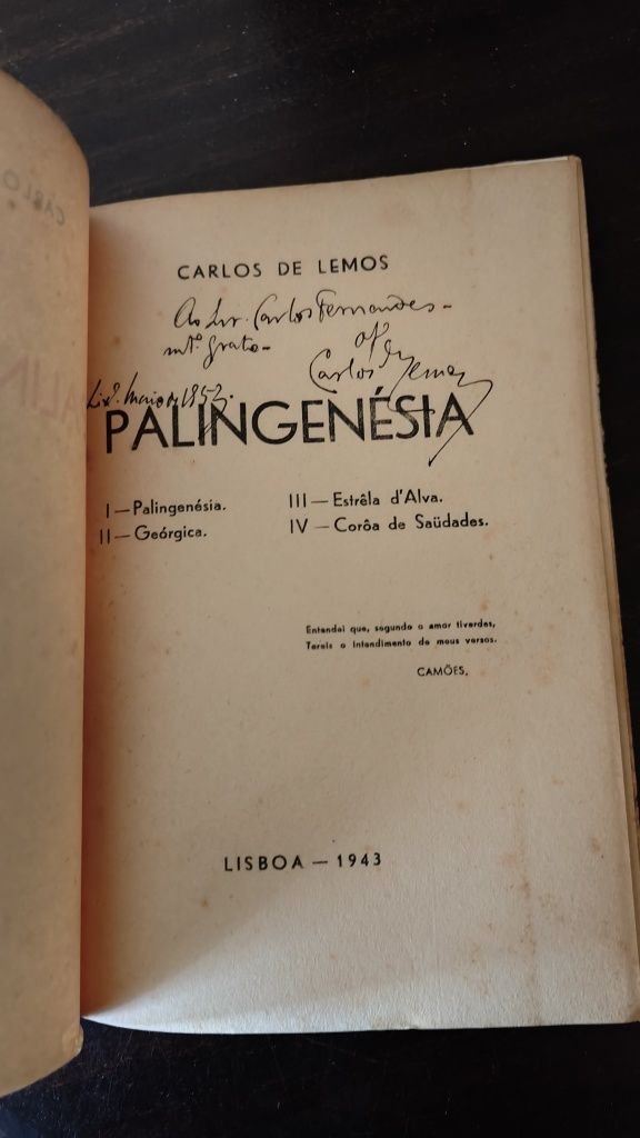 Palingenésia - Carlos de Lemos