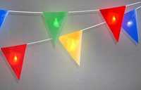Girlanda imprezowa, flagi na sznurze LED