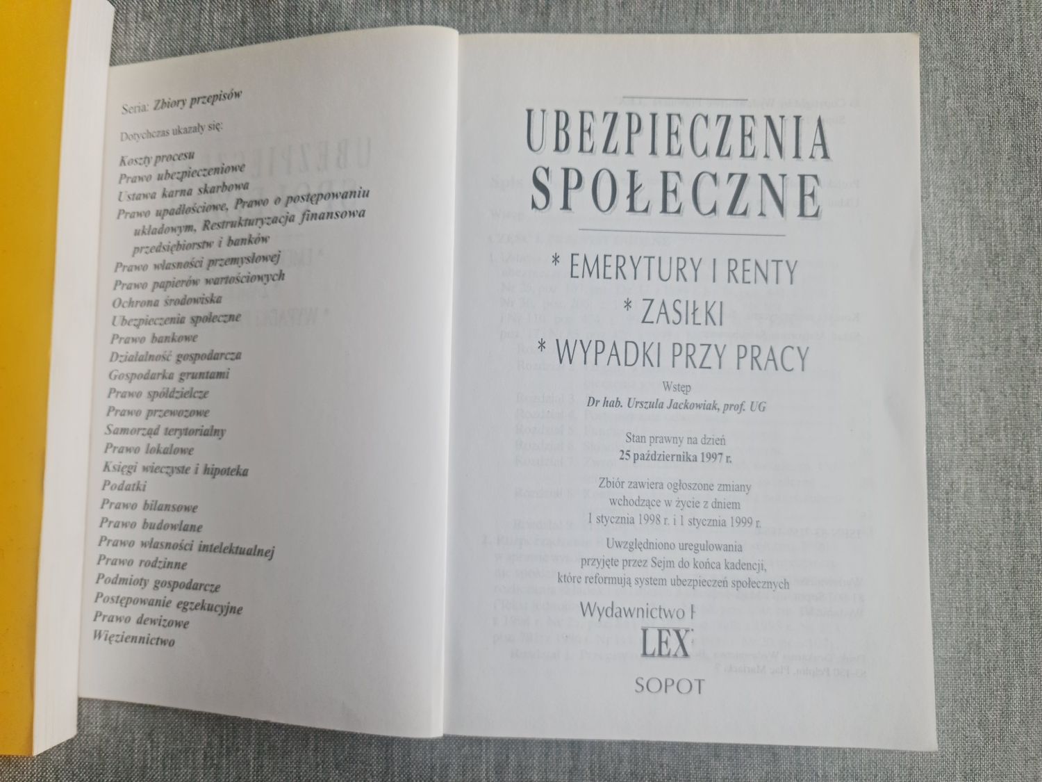 Ubezpieczenia społeczne 1999