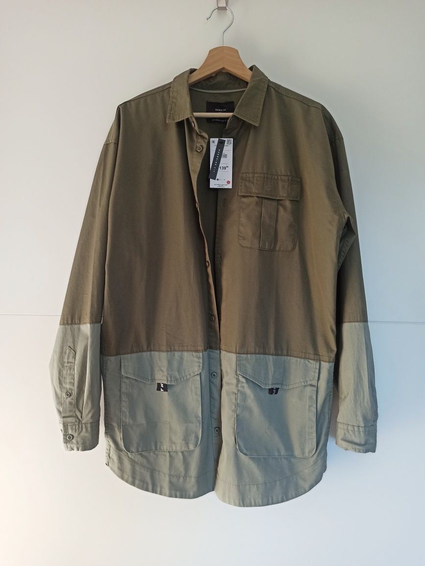 Koszula Reserved nowa męska zielona khaki S M oversize wierzchnia