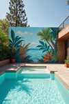 Murais para piscinas e jardins+ Murals for pools and gardens. Call now