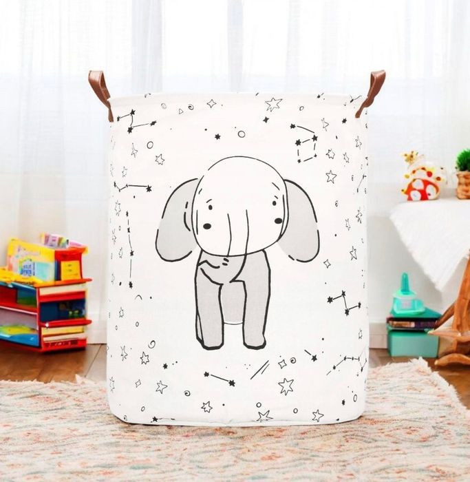 Nowy kosz organizer na zabawki pranie jasny