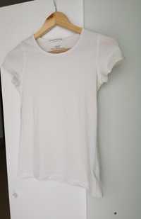 Biała koszulka bawełna ekologiczna H&M rozmiar S