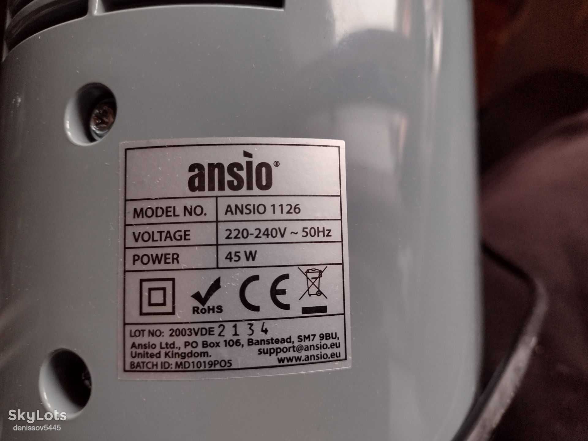 Бомба!ANSIO 30-дюйм. (76.2см) вентилятор Tower с дистан. управ.Англия.
