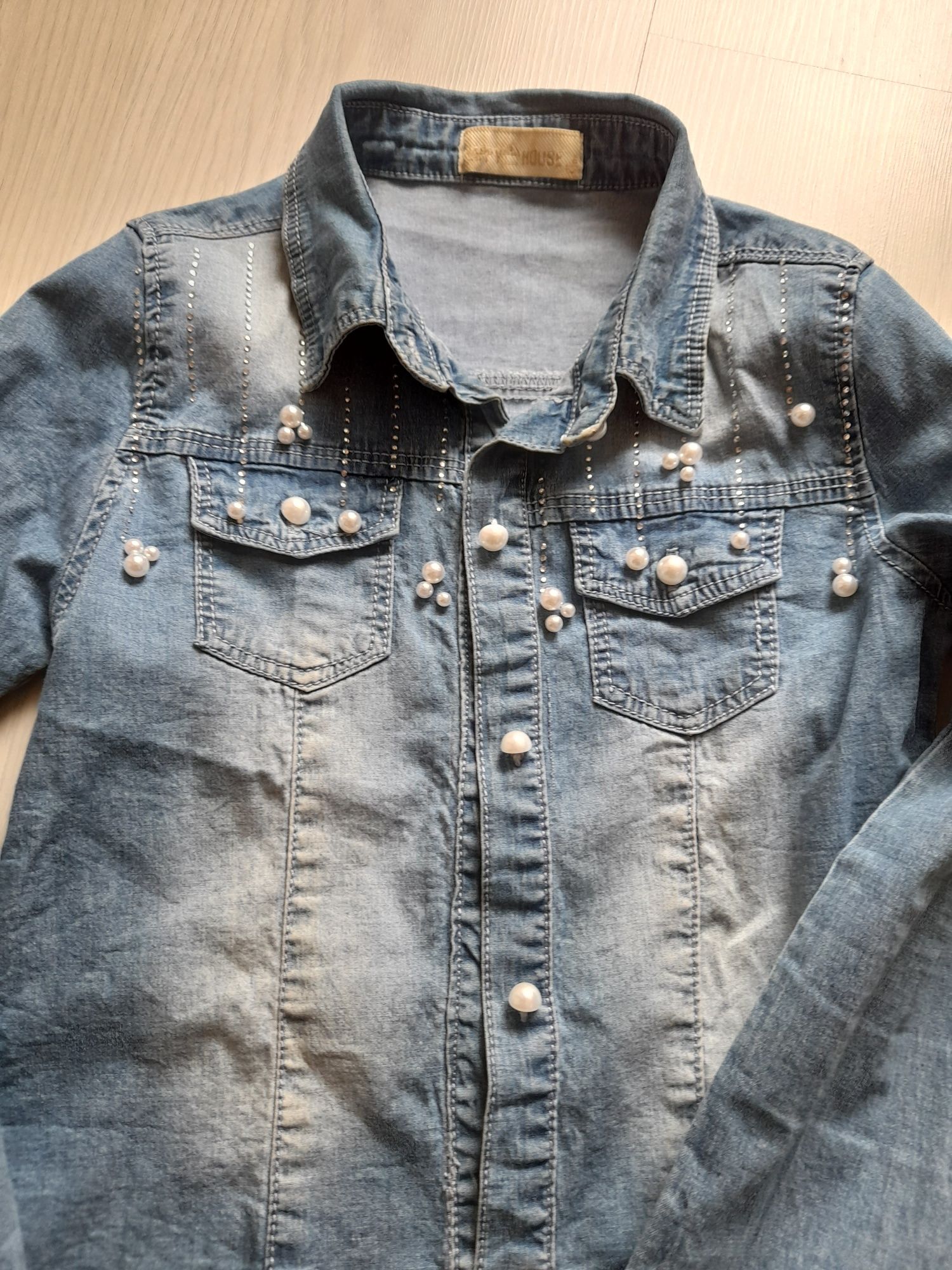 Koszula jeans roz 110 na 116