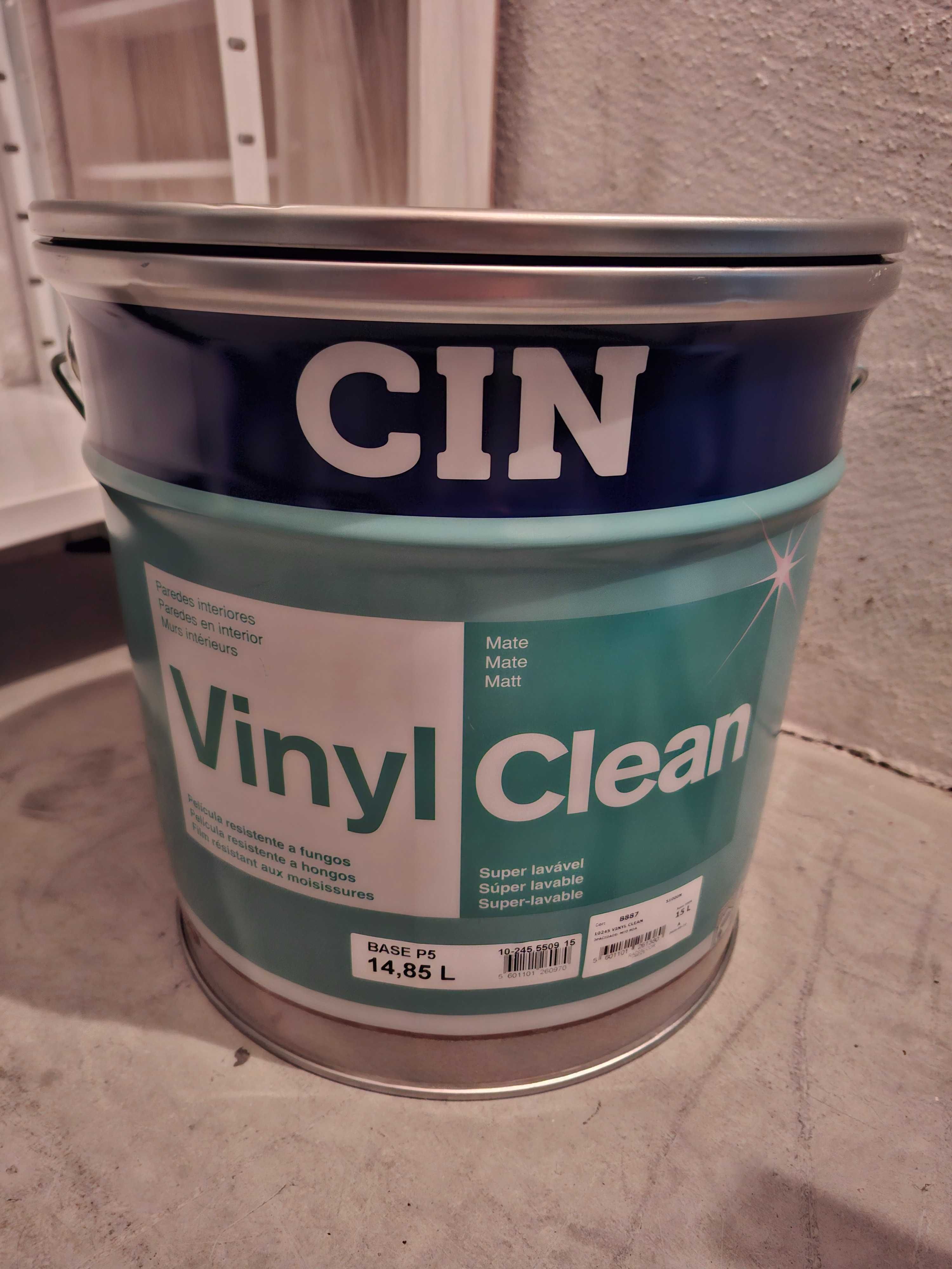 Tinta cin vinyl clean 15L cinzento claro