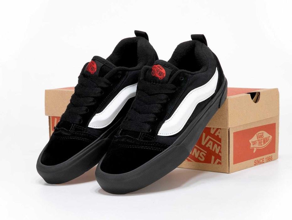 Женские / мужские кеды Vans KNU Skool Black White кроссовки ванс кеди