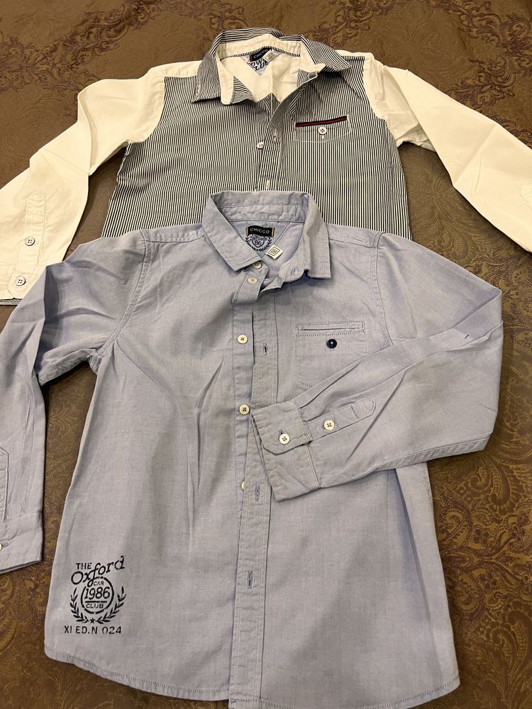 Рубашка Chicco , школльная рубашка - chicco , рост -128 мм + подарок