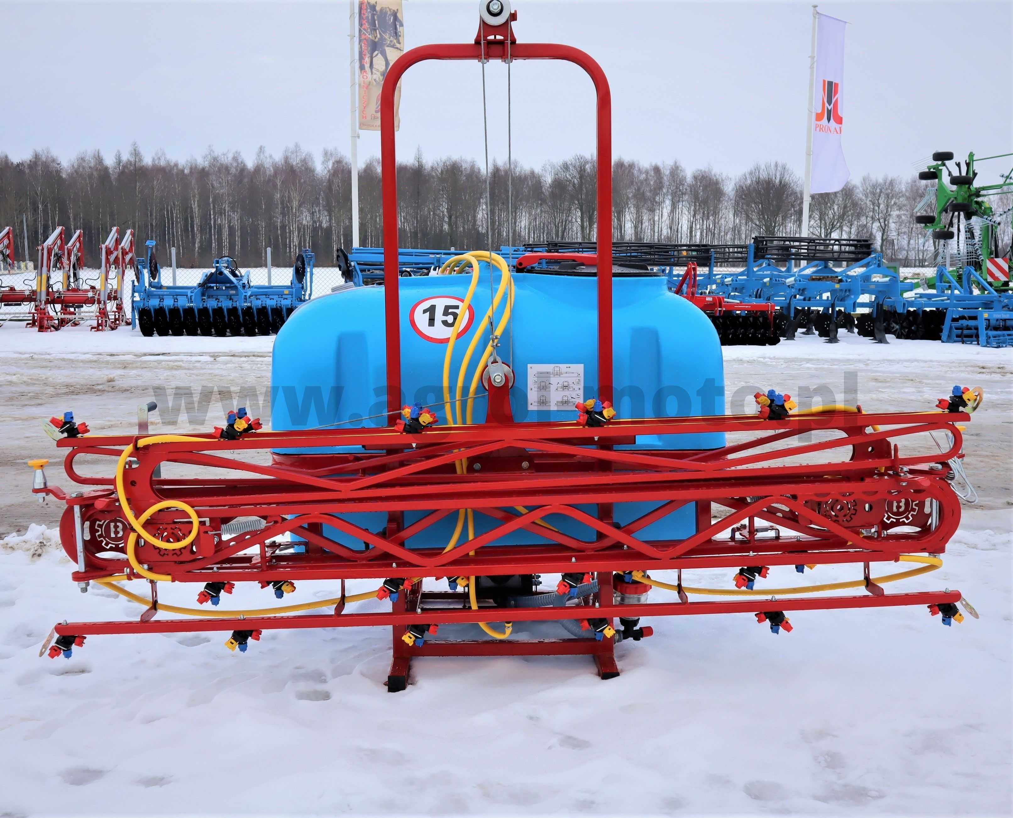 Opryskiwacz polowy BIARDZKI 600l 12M do 3000 litrów belka 24m; TOLMET