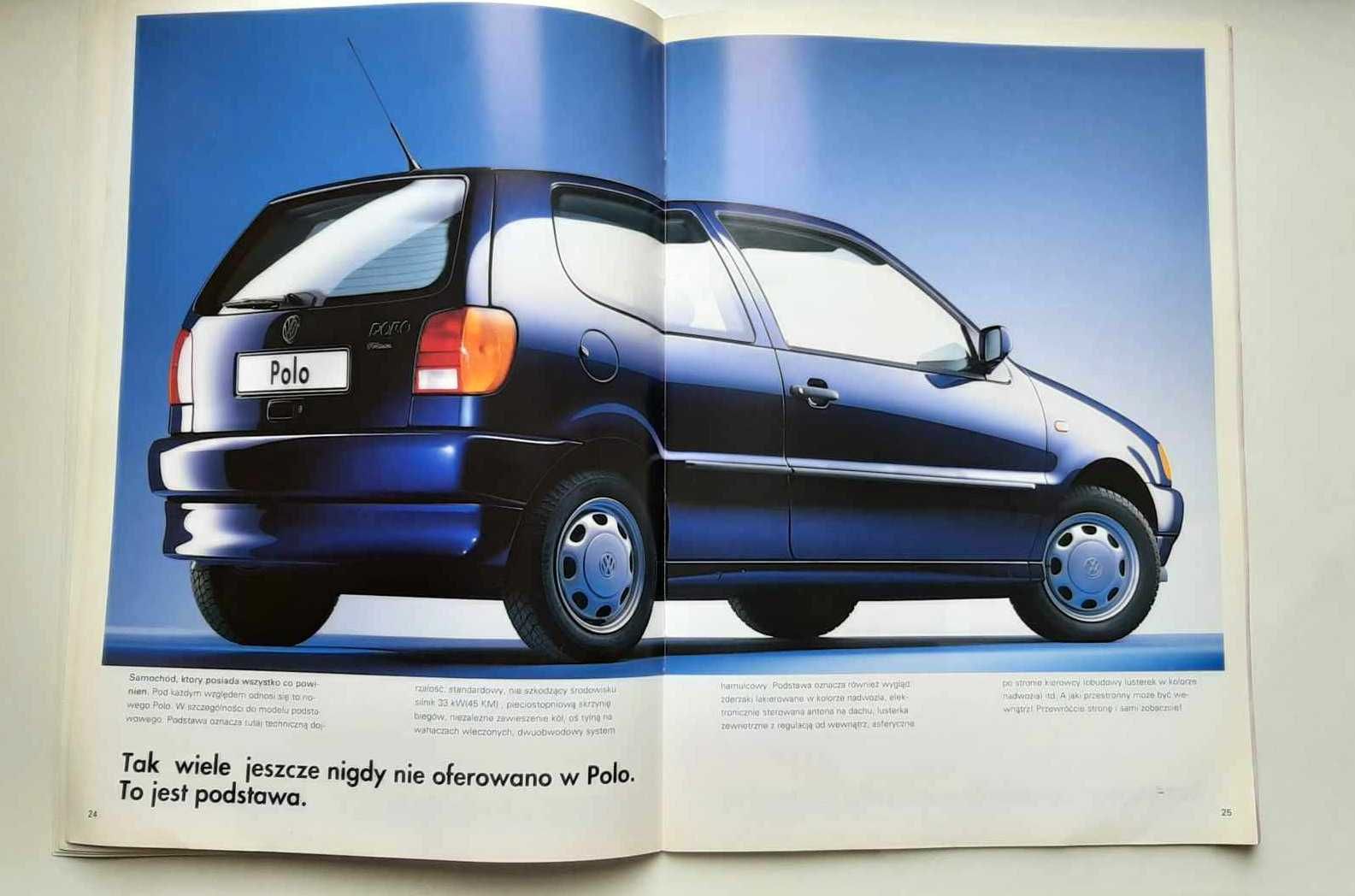Prospekty Volkswagen Polo w języku polskim z 1994 i 1995r.