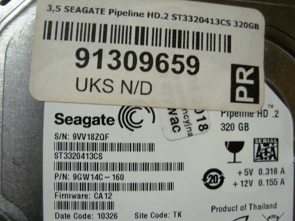 Dysk twardy 320GB Seagate HD.2 ST33204I3CS HDD do komputera PC SATA II