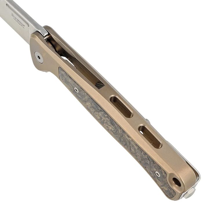 Nóż składany LionSteel Skinny Bronze Titanium/Gold Dark Matter Carbon