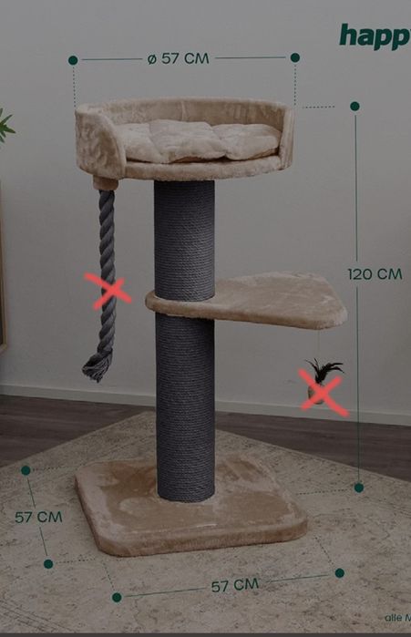 HAPPYPET Premium drapak drzewko dla kotów Felix 120cm sbd