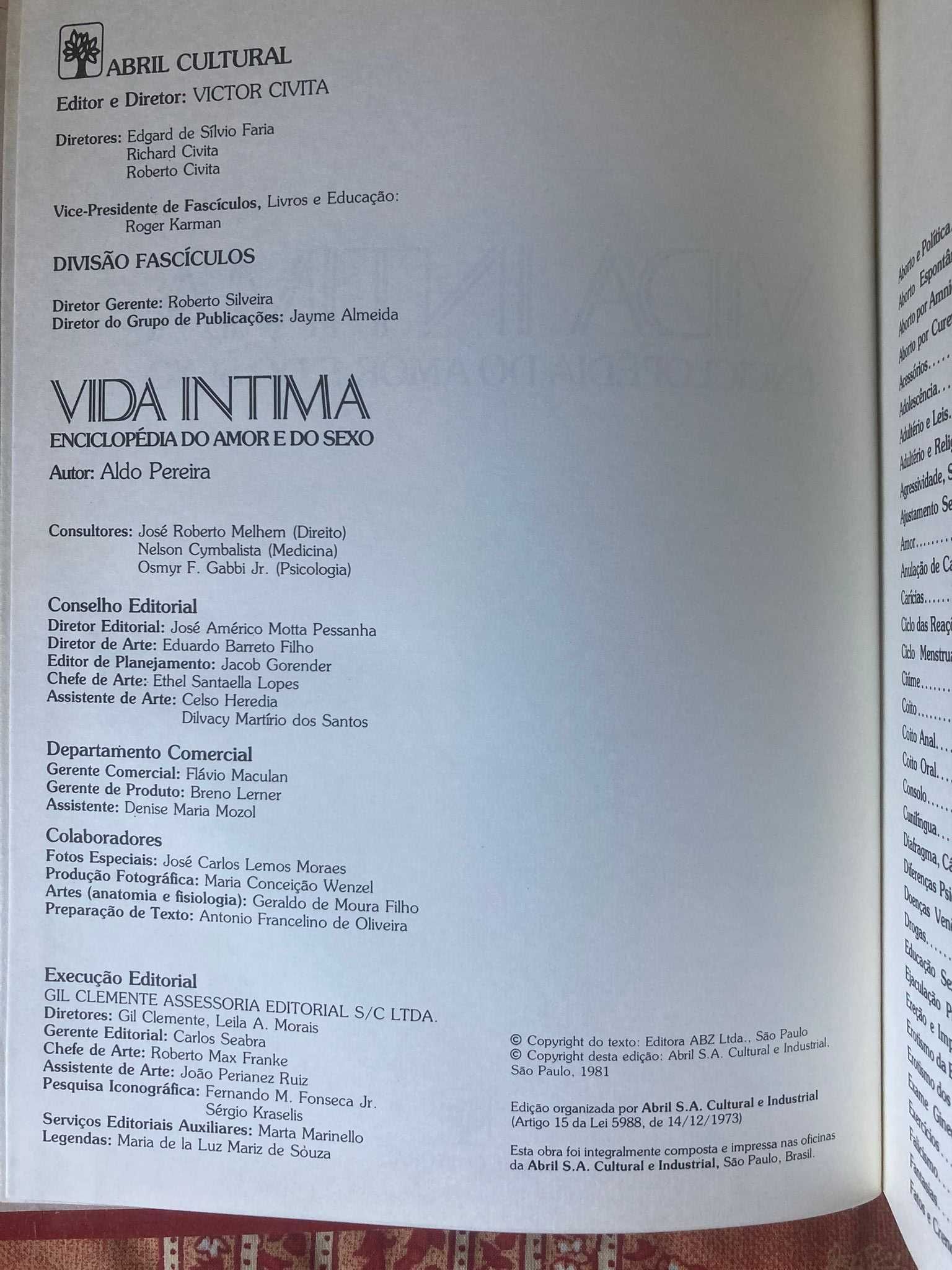 Vida Íntima: Enciclopédia do Amor e do Sexo