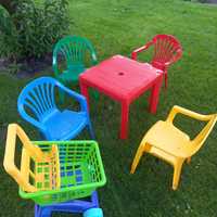 Stolik krzesła ogrodowe dziecięce