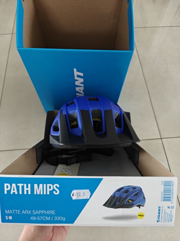 Kask MTB Giant Path ARX MIPS Matte Sapphire dla dziecka