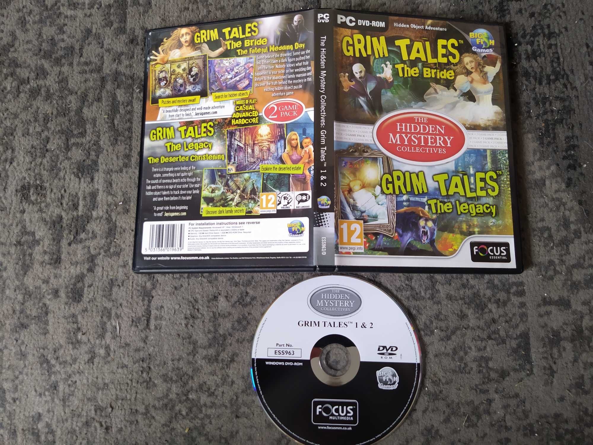 The Hidden Mystery Collectives Grim Tales 1 & 2 PC DVD