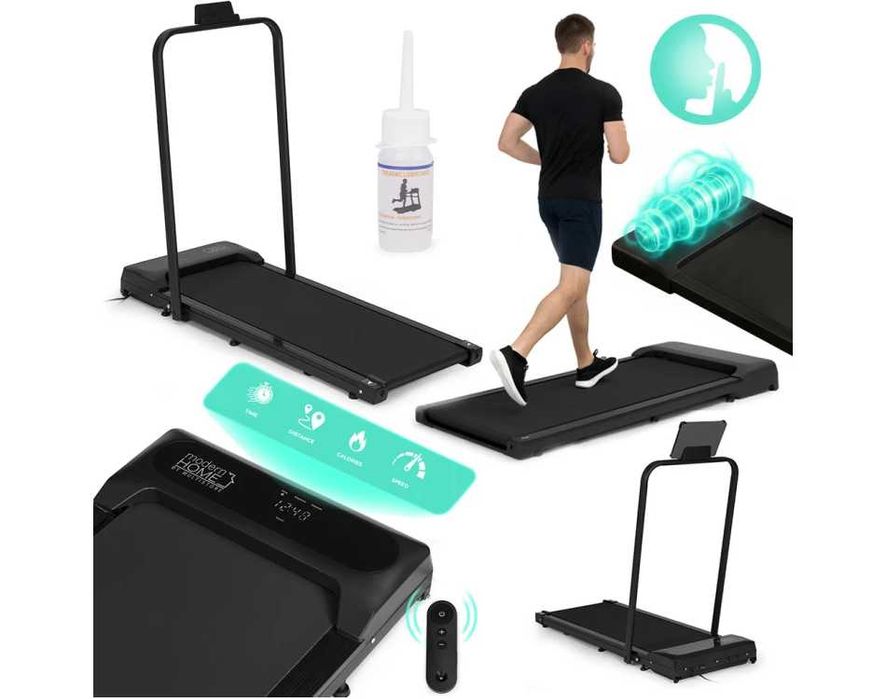 BIEŻNIA DOMOWA elektryczna + poręcz / WALKING PAD treningowy do 10km/h