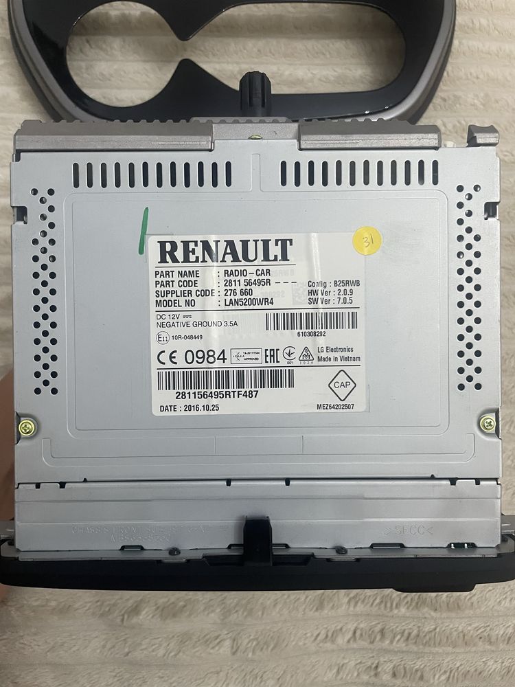 Radio nawigacja renault captur 2016