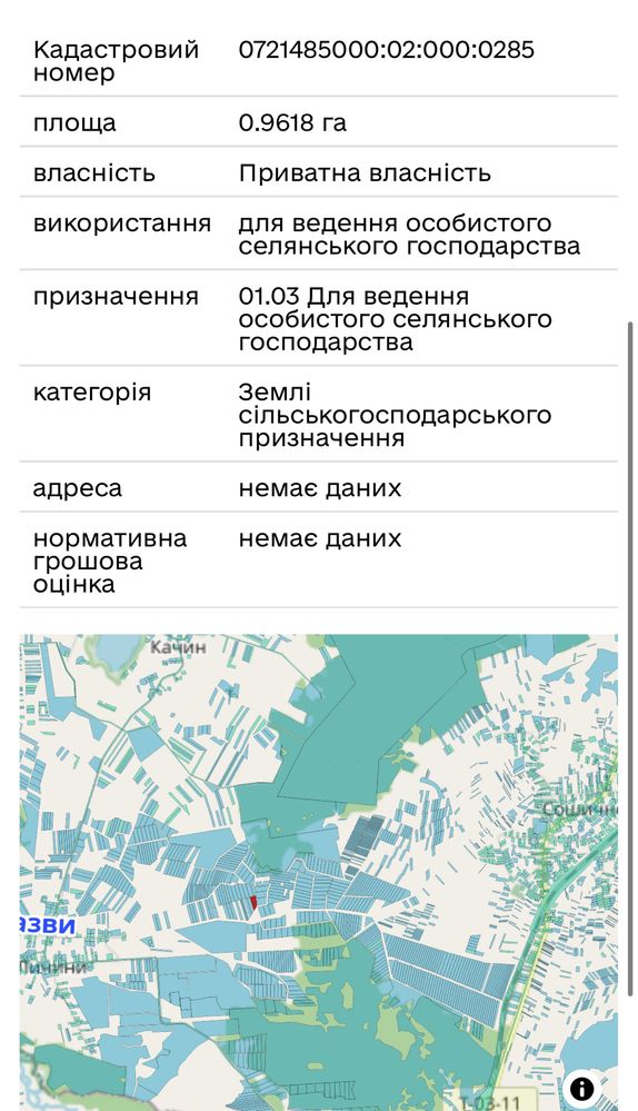 Продам земля пай 4 га не в оренді
