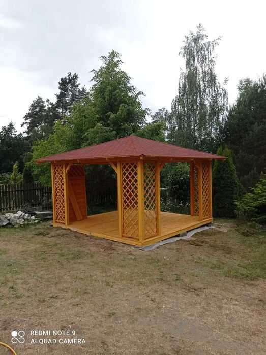 Altany , domki narzędziowe , wiaty , zadaszenia tarasów z drewna