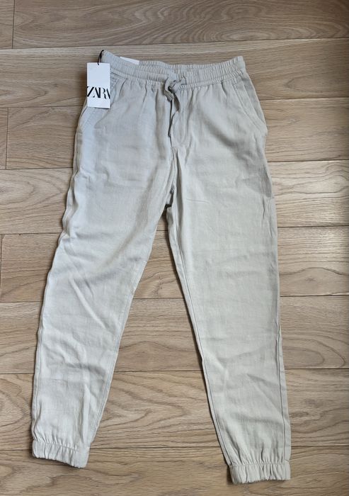 Льняні штани чоловічі Zara