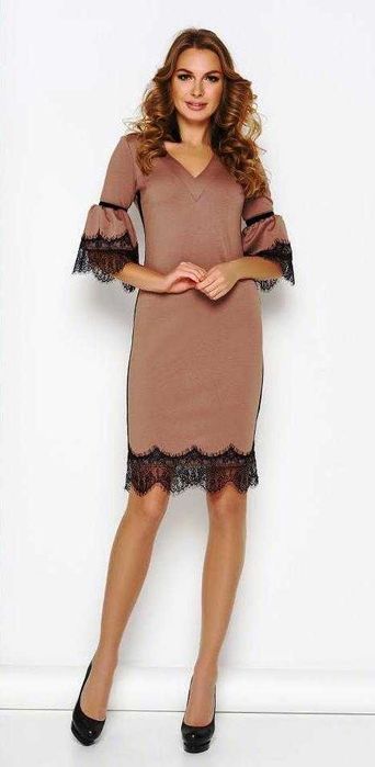 Сукня з м'якого джерсі капучіно (розмір XL)