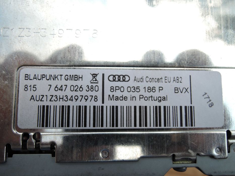 Radio Concert CD Audi A3 8P II 8PA Lift 8-12r