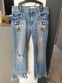 Spodnie jeansy damskie Zara 36