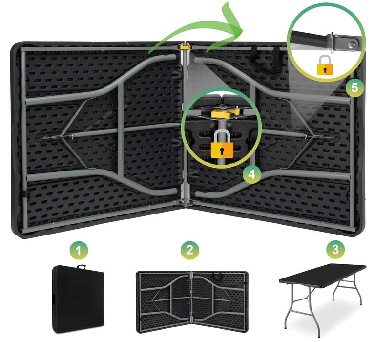 STELAŻ do stołu cateringowego w walizkę RICO 150 cm