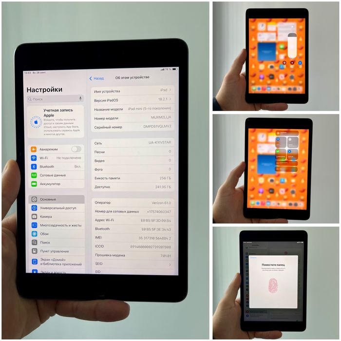 iPad Mini 5 256 GB LTE NeverLock чудовий стан айпад міні 5 256 гб ЛТЕ