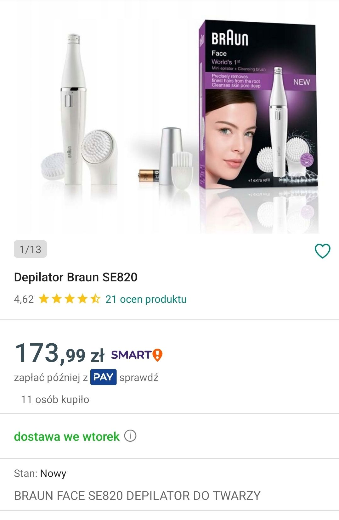 Braun Face Depilator i szczoteczka do oczyszczania twarzy