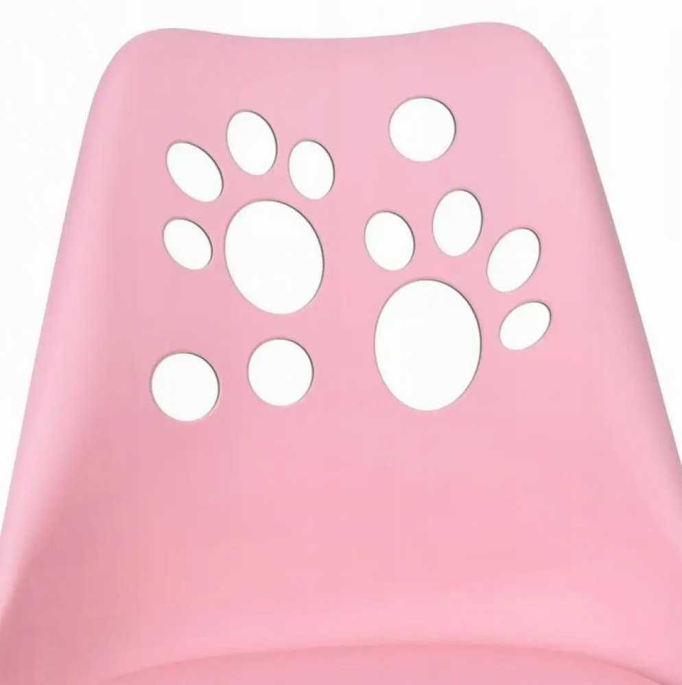 Стул офисный на колесах детский розовый Cat кресло для компьютера