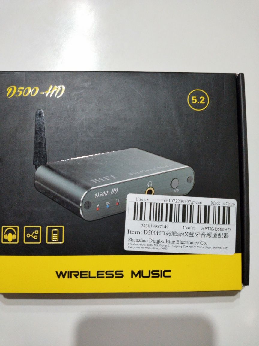 БЛЮТУЗ ЦАП Wireless music d 500 hd