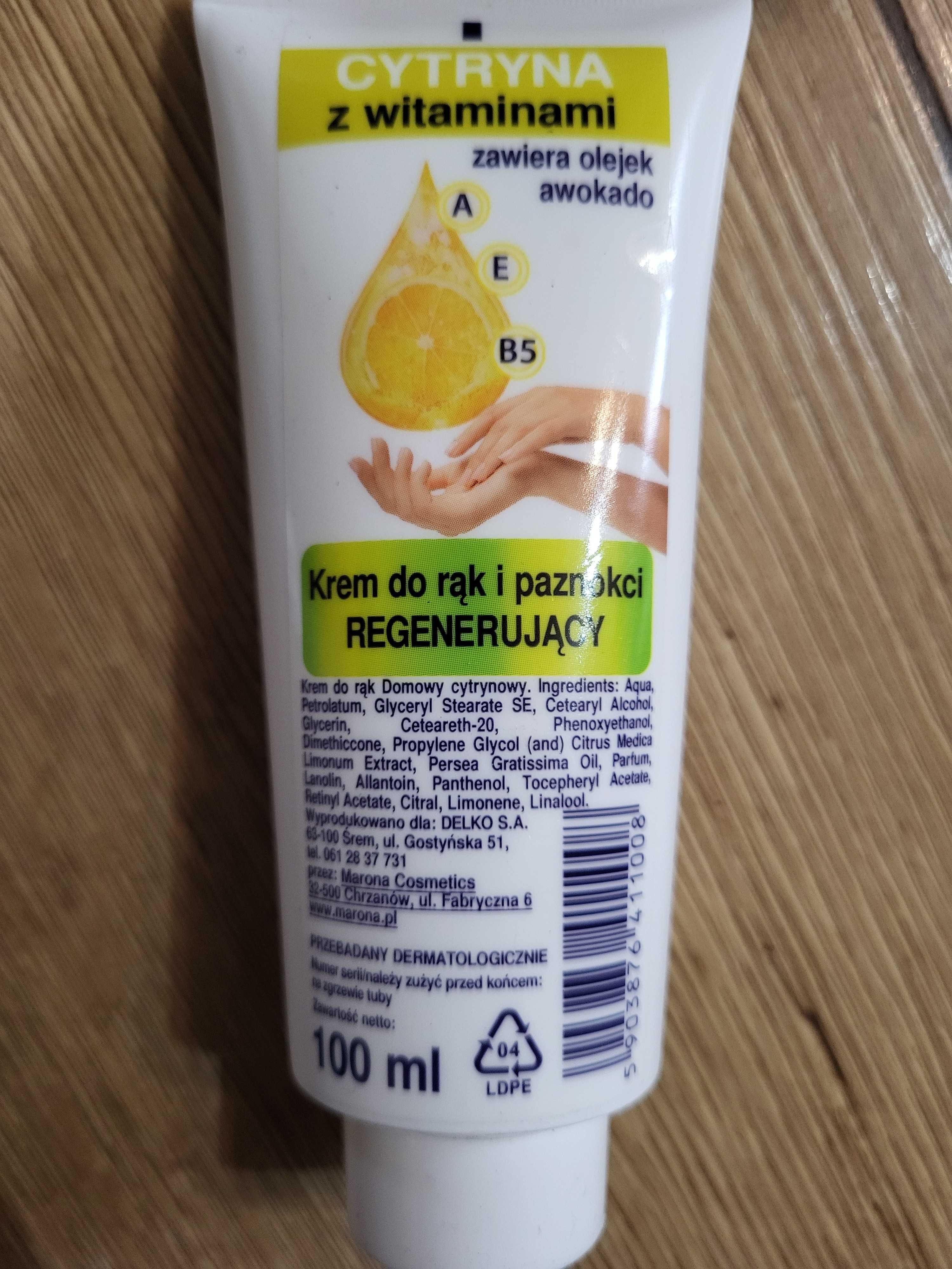 Krem do rąk regenerujący 100ml cytryna