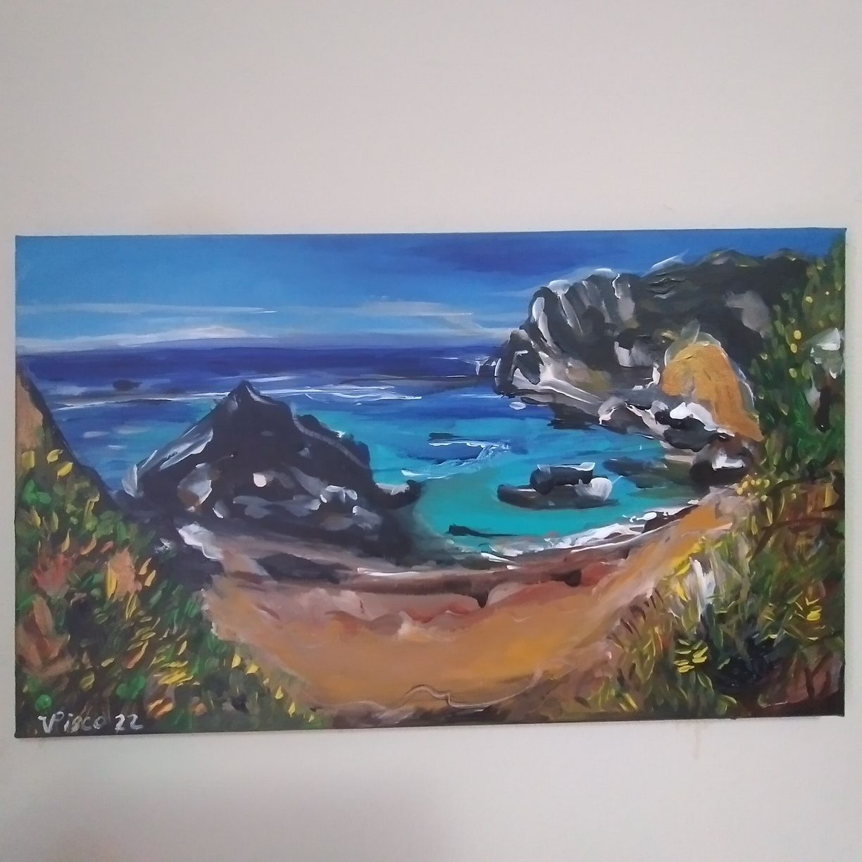 Acrílico sobre tela, 30x50 cm, 2022