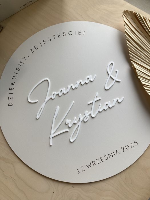 Tablica powitalna ślub drewniana personalizowana