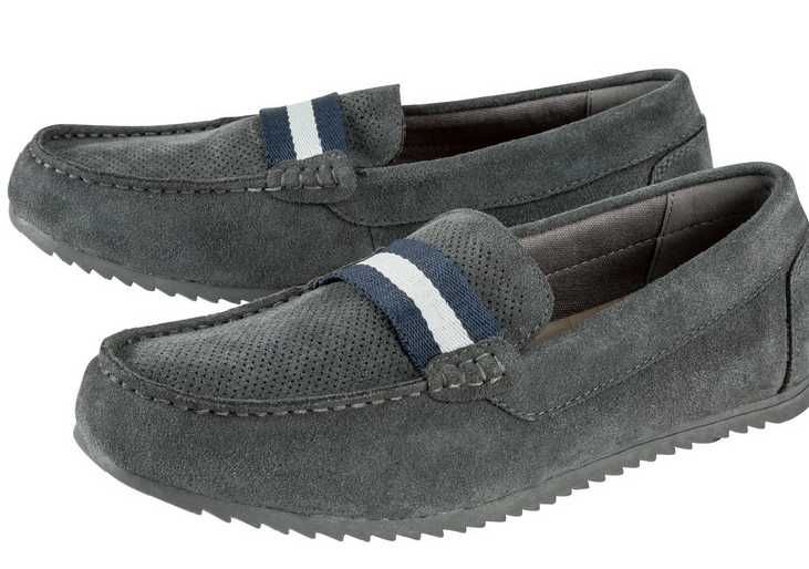 Mokasyny męskie skórzane NOWE 50% taniej Livergy lekkie i wygodne R 43