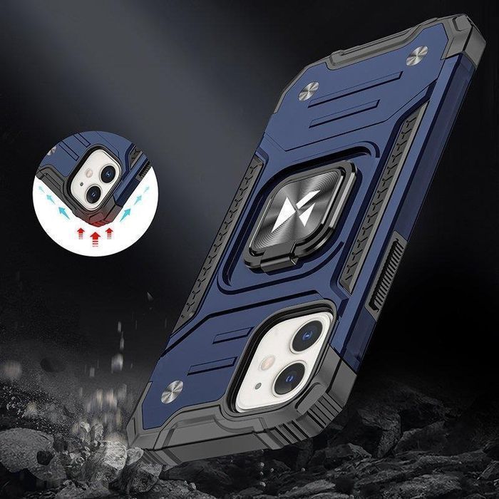 Wozinsky Etui iPhone 14 Plus Ring Armor Magnes Niebieskie