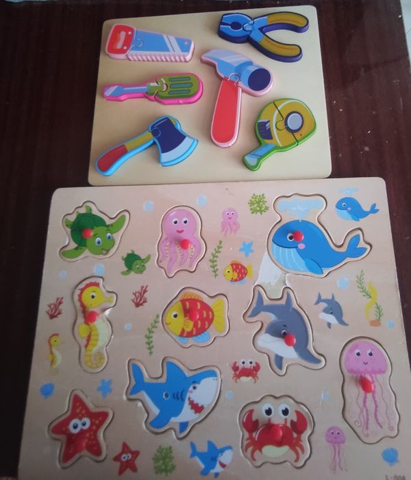 Дерев'яні пазли вкладиші