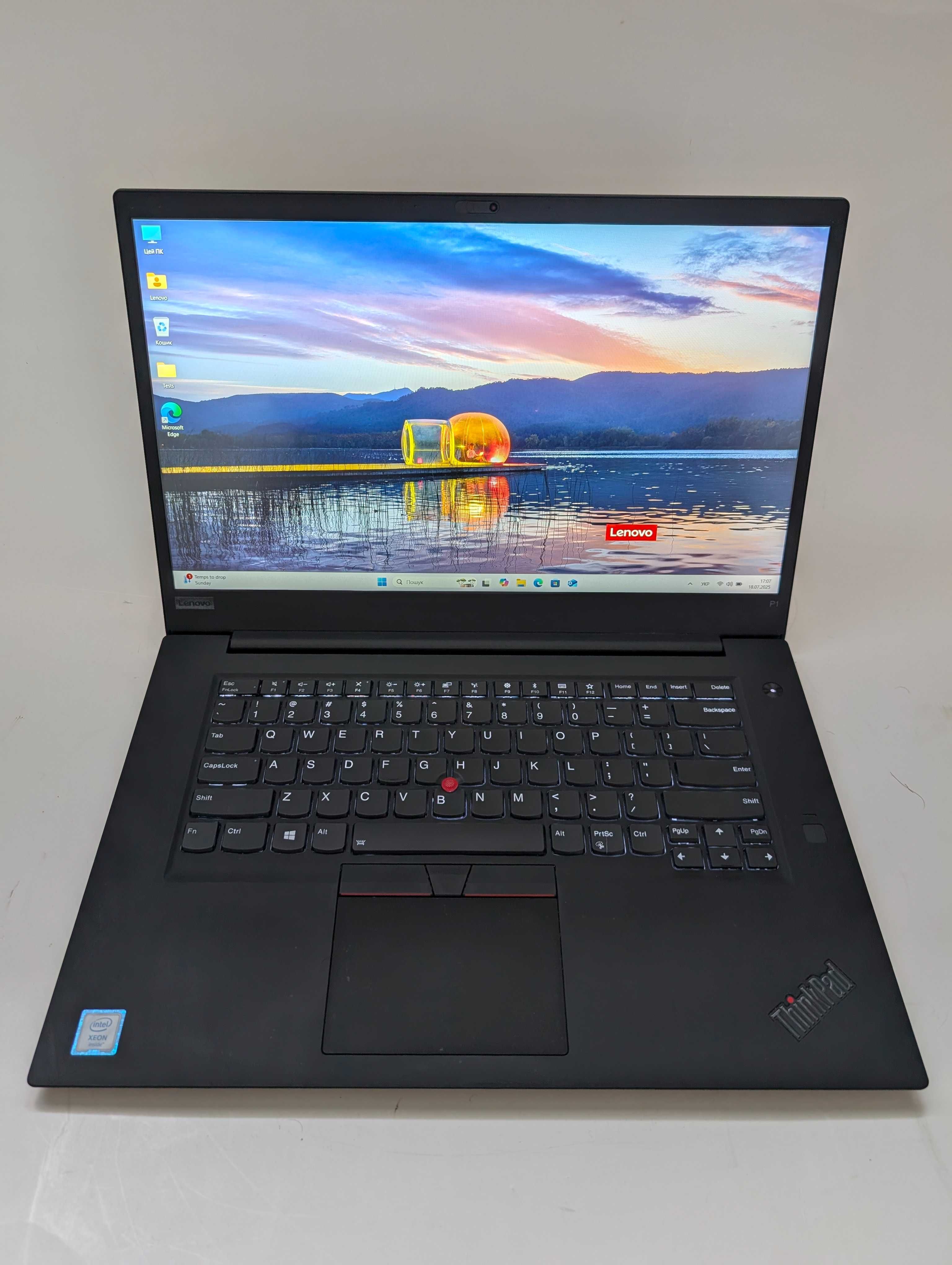 15" Lenovo Thinkpad P1 Gen 1 (Xeon E-2176M, 32GB, nvme 512GB, FHD IPS)