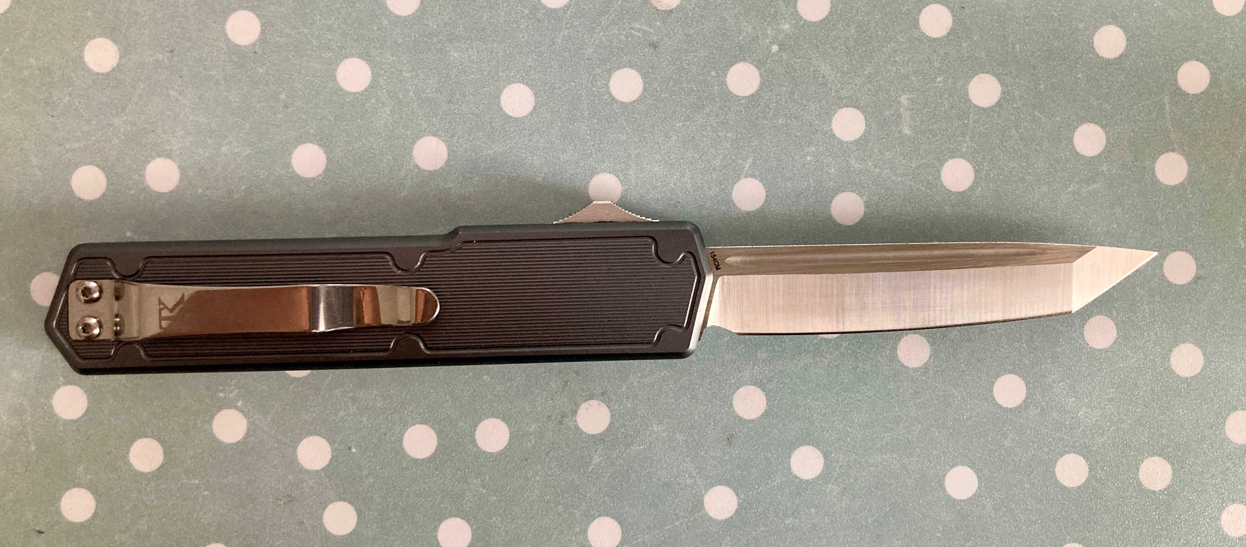 Nóż OTF - TacKnives TAKCOM Vigor V2 154CM Aluminium/G10 inlay