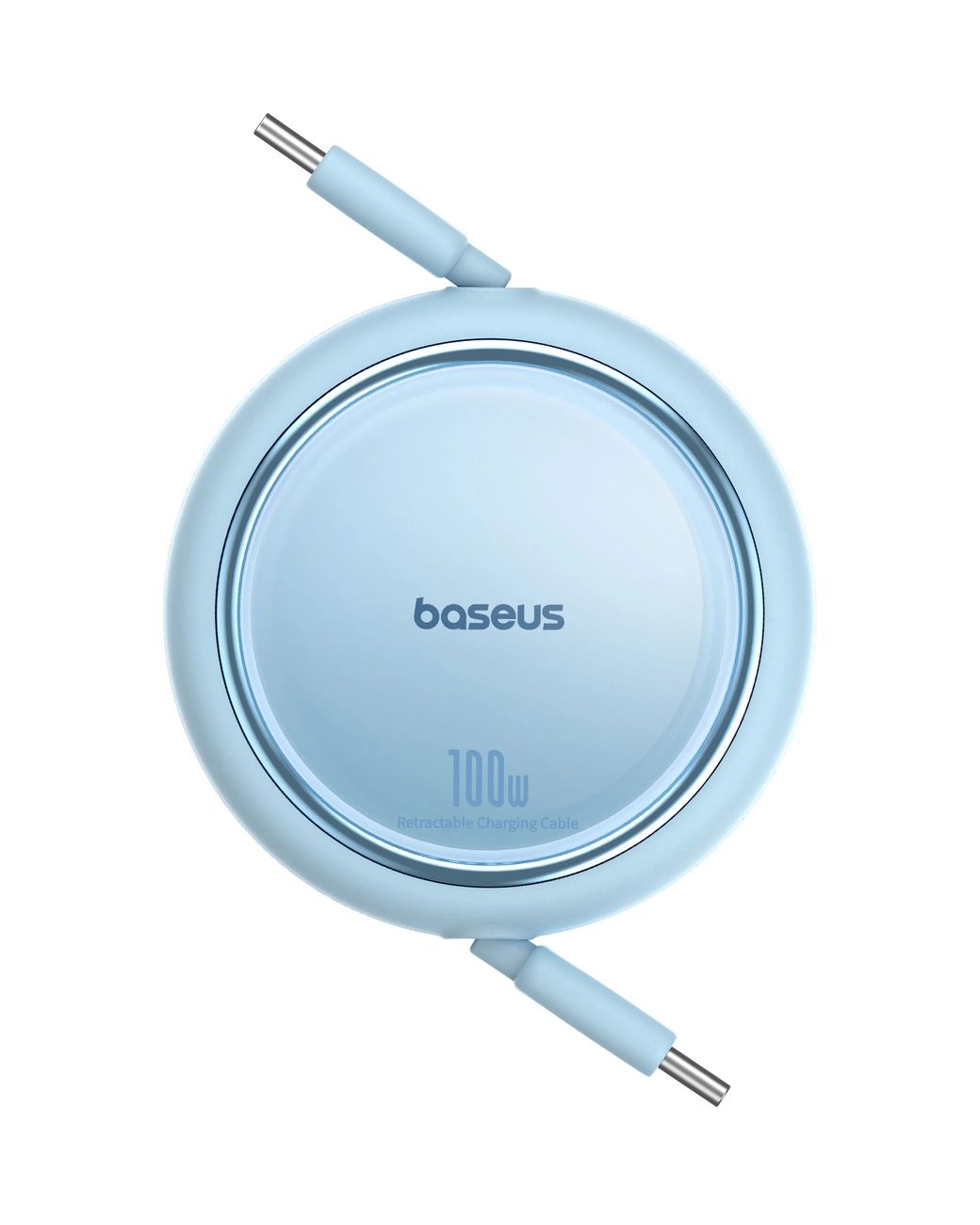 Kabel wysuwany Baseus Free2Draw Mini USB-C - USB-C 100W 1m - niebieski