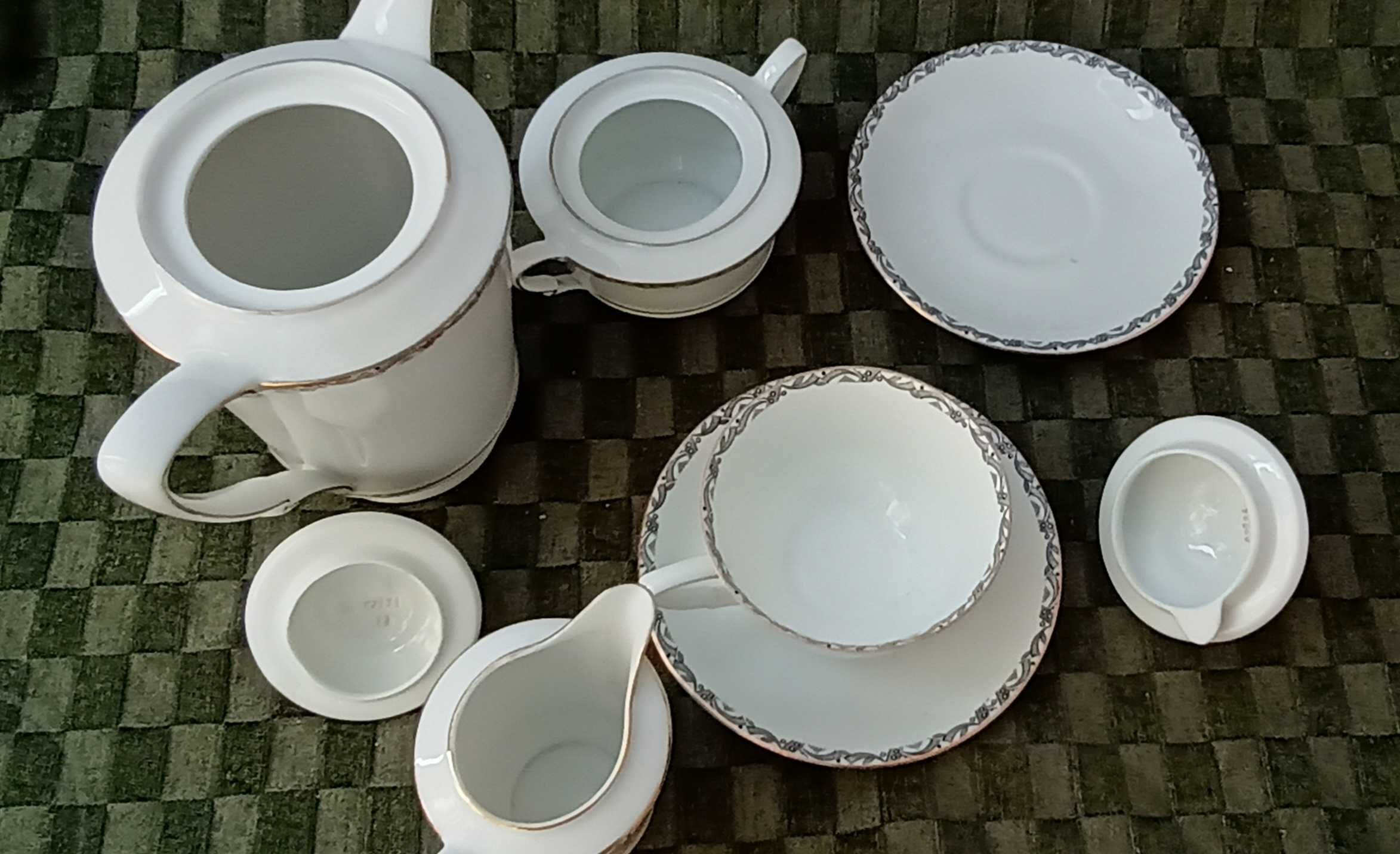 ANTYK.1930r.PorcelanaBavaria.Bone China.Zestaw kawowy Serwis