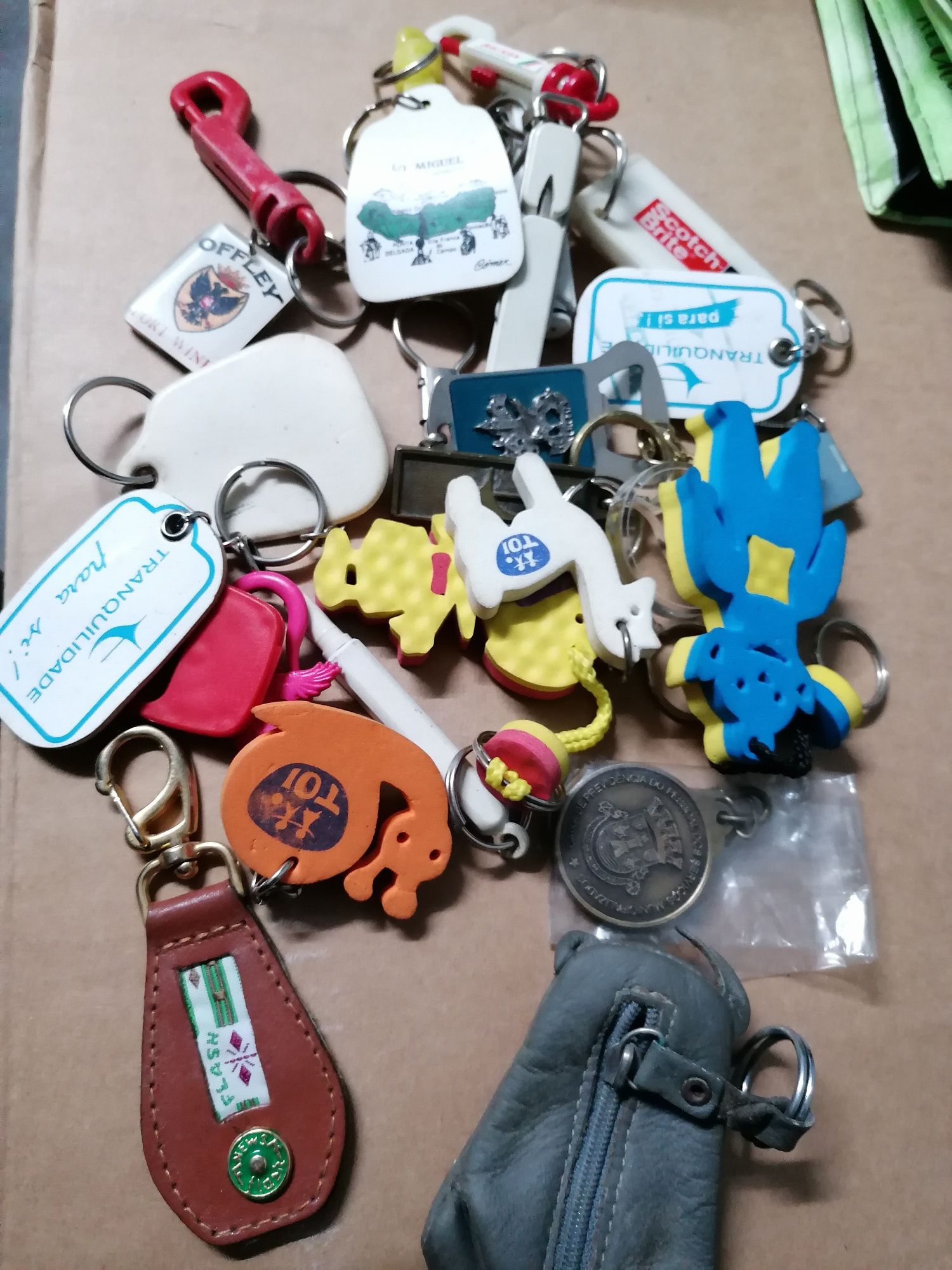 Coleção de vários porta-chaves antigos