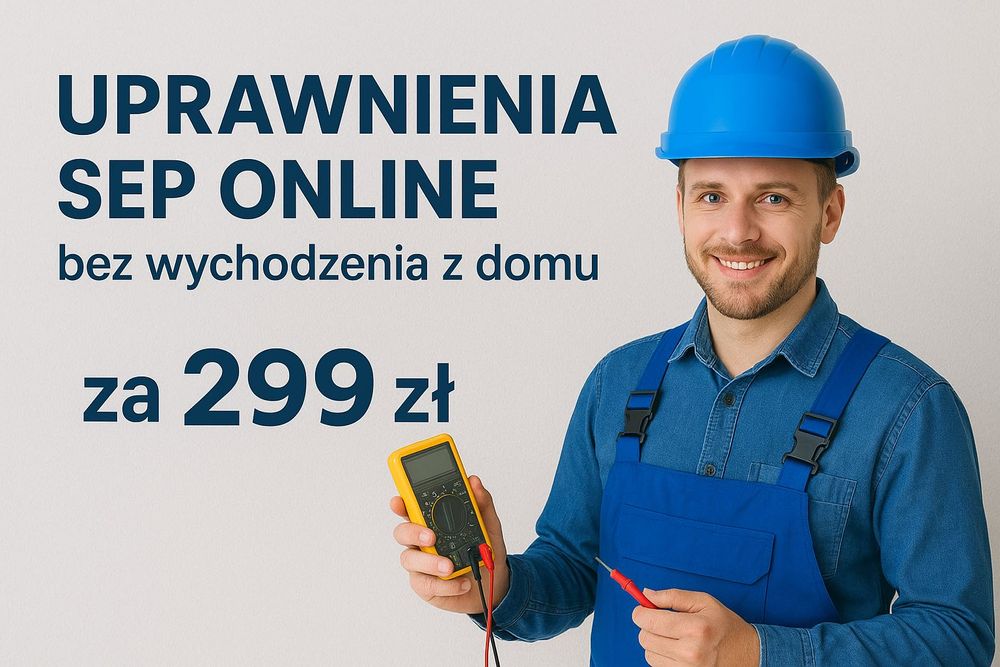 Zrób UPRAWNIENIA SEP G1 i G2 ONLINE  Szybko, tanio i bez stresu!