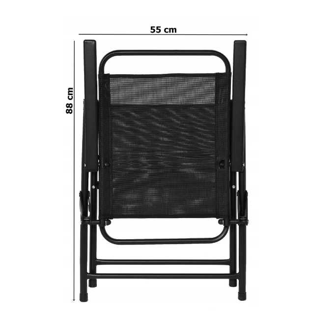 Krzesło ogrodowe składane loft  - kilka pozycji oparcia