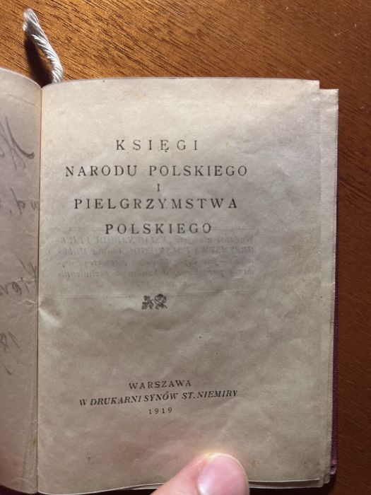 Księgi narodu polskiego i pielgrzymstwa, 1919, Mickiewicz unikat antyk