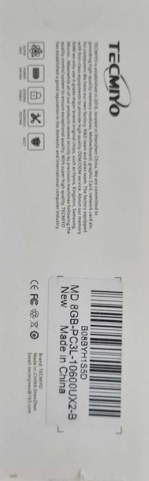 Memória RAM TECMIYO 8GB DDR3 1333MHz (PC3L-10600U) — USADA64284492005249121